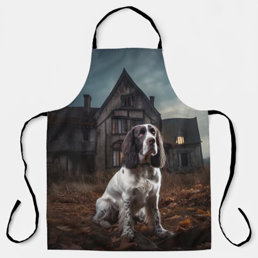 Engelse Springer Spaniel Halloween Scary Schort (Voorkant)
