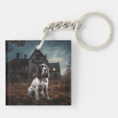 Engelse Springer Spaniel Halloween Scary Sleutelhanger (Achterkant)