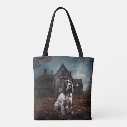 Engelse Springer Spaniel Halloween Scary Tote Bag (Achterkant)