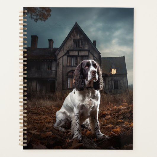 Engelse Springer Spaniel Halloween Verschrikkelijk Planner (Voorkant)