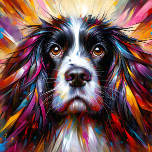 Engelse Springer Spaniel Hond Acryl Art Print Legpuzzel