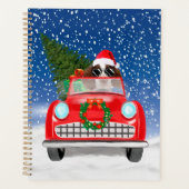 Engelse Springer Spaniel Hond Auto In Sneeuw Kerst Planner (Voorkant)