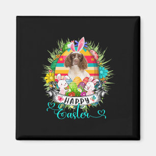 Engelse Springer Spaniel hond in paaseieren schets Magneet