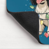 Engelse Springer Spaniel Hond Kerstboom Lichtjes Muismat (Hoek)