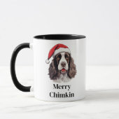 Engelse Springer Spaniel hond kerstmuts Kerstmis Mok (Links)