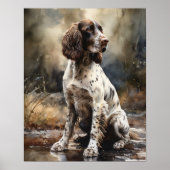 Engelse Springer Spaniel Hond Kunstprint Poster (Voorkant)