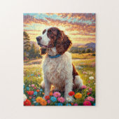 Engelse Springer Spaniel hond Legpuzzel (Verticaal)