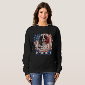 Engelse Springer Spaniel Hond met Amerikaanse Vlag Trui (Voorkant volledig)