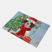 Engelse Springer Spaniel-hond met kerstcadeaus Deurmat (Schuin)