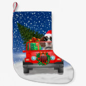 Engelse Springer Spaniel-hond met kerstcadeaus Kleine Kerstsok (Voorkant)