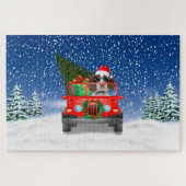 Engelse Springer Spaniel-hond met kerstcadeaus Legpuzzel (Horizontaal)