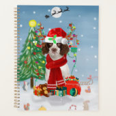 Engelse Springer Spaniel-hond met kerstcadeaus Planner (Voorkant)
