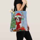 Engelse Springer Spaniel-hond met kerstcadeaus Tote Bag (Dichtbij)