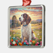 Engelse Springer Spaniel hond Metalen Ornament (Links)