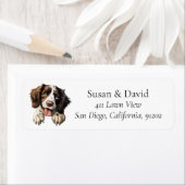 Engelse Springer Spaniel Hondenras Pet Lovers Etiket (Insitu)