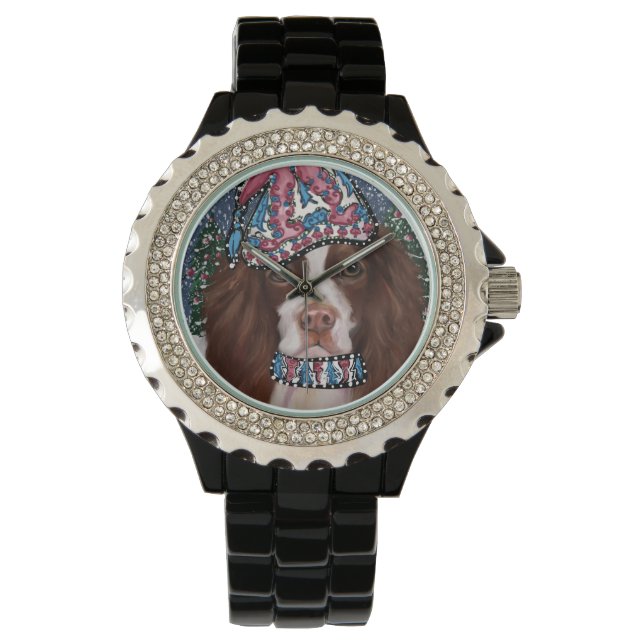 ENGELSE SPRINGER SPANIEL       HORLOGE (Voorkant)