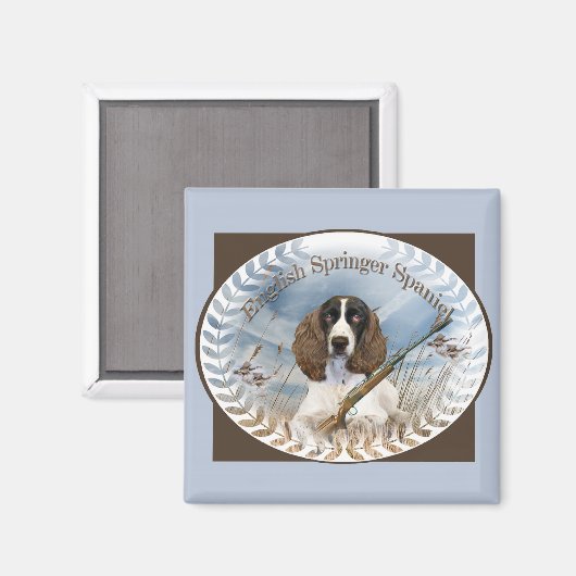Engelse Springer Spaniel Hunts Magnet (Voorkant / Achterkant)
