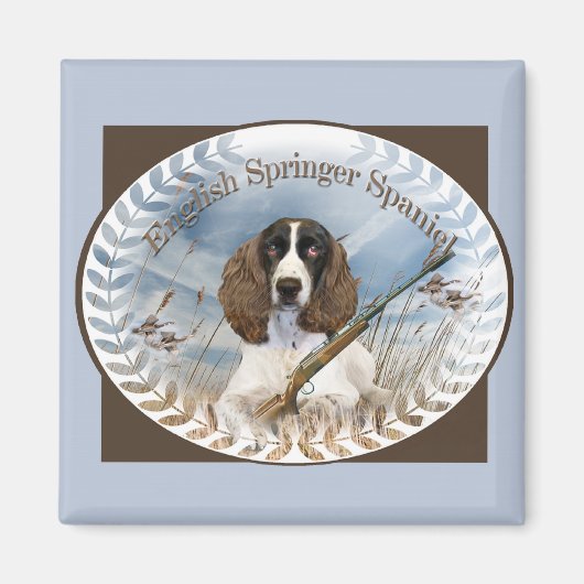 Engelse Springer Spaniel Hunts Magnet (Voorkant)
