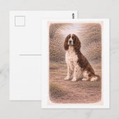 Engelse Springer Spaniel in vintage stijl Briefkaart (Voorkant / Achterkant)