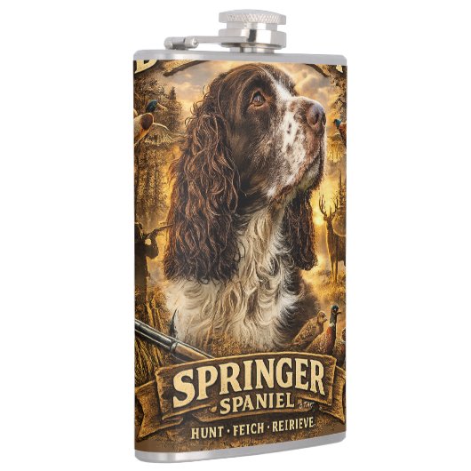 Engelse Springer Spaniel Jachthond Heupfles (Rechts)
