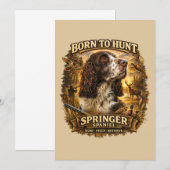 Engelse Springer Spaniel Jachthond Kaart (Voorkant / Achterkant)