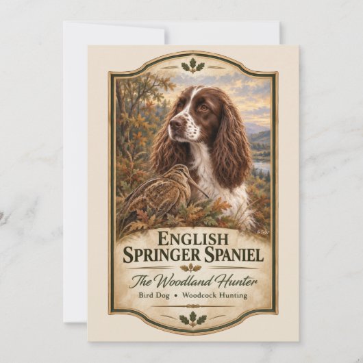 Engelse Springer Spaniel  Kaart (Voorkant)