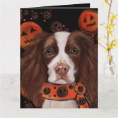 Engelse Springer Spaniel Kaart (Gele Bloem)
