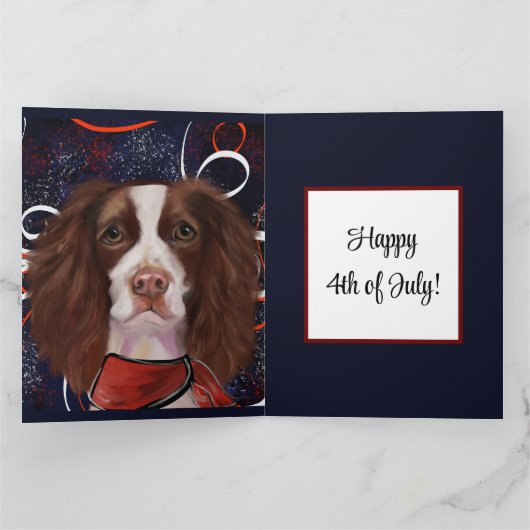 ENGELSE SPRINGER SPANIEL    KAART (Binnen)