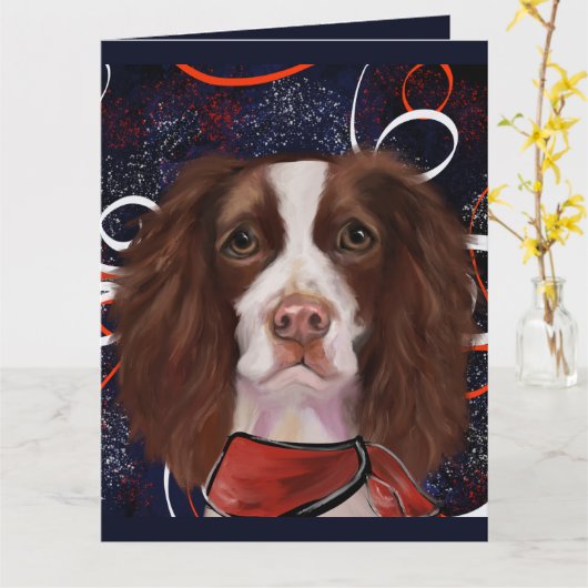 ENGELSE SPRINGER SPANIEL    KAART (Gele Bloem)