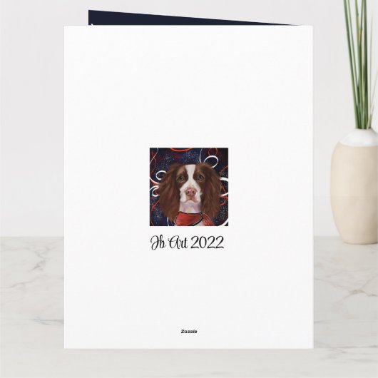 ENGELSE SPRINGER SPANIEL    KAART (Achterkant)