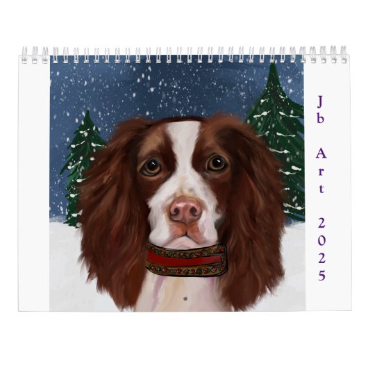ENGELSE SPRINGER SPANIEL  KALENDER (Achterkant)