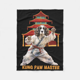 Engelse Springer Spaniel Karate Martial Arts Hond Fleece Deken