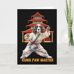 Engelse Springer Spaniel Karate Martial Arts Hond Kaart
