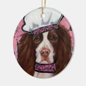 Engelse Springer Spaniel Keramisch Ornament (Links)