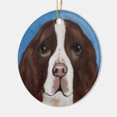 ENGELSE SPRINGER SPANIEL KERAMISCH ORNAMENT (Links)