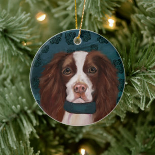 Engelse Springer Spaniel     Keramisch Ornament