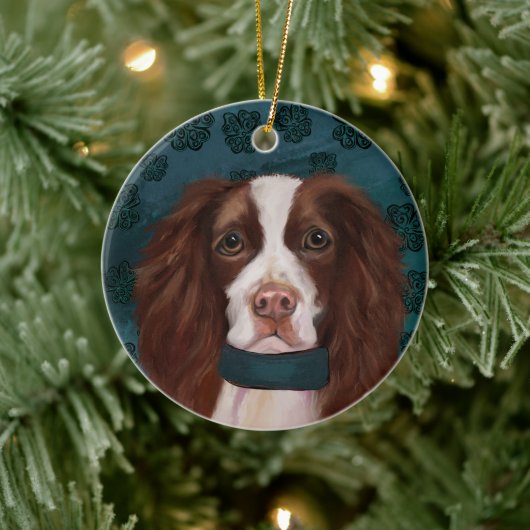 Engelse Springer Spaniel     Keramisch Ornament (Boom)