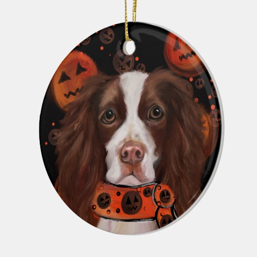 Engelse Springer Spaniel Keramisch Ornament (Links)