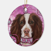 ENGELSE SPRINGER SPANIEL KERAMISCH ORNAMENT (Links)