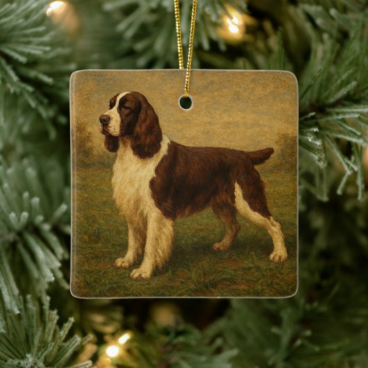 Engelse Springer Spaniel Keramisch Ornament (Boom)