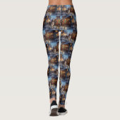 Engelse Springer Spaniel Kerst Feestelijke Periode Leggings (Achterkant)