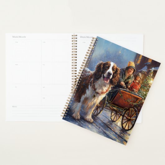 Engelse Springer Spaniel Kerst Feestelijke Periode Planner (Display)