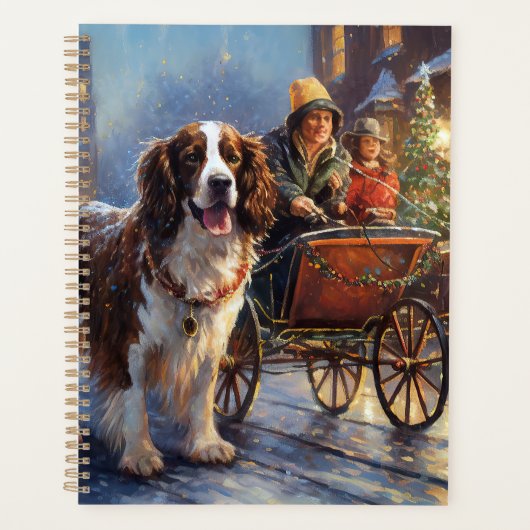 Engelse Springer Spaniel Kerst Feestelijke Periode Planner (Voorkant)