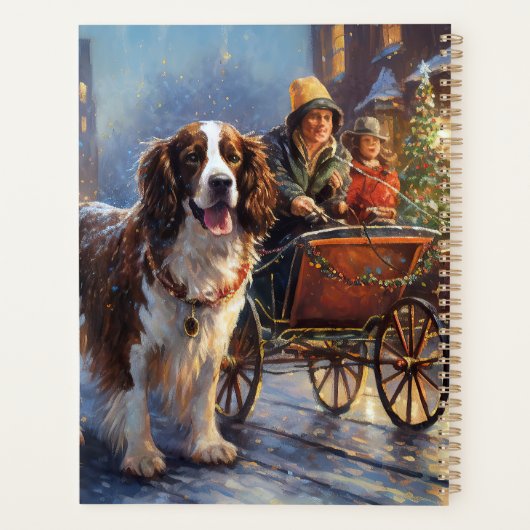 Engelse Springer Spaniel Kerst Feestelijke Periode Planner (Achterkant)