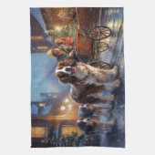Engelse Springer Spaniel Kerst Feestelijke Periode Theedoek (Verticaal)
