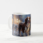 Engelse Springer Spaniel Kerst Seizoen Koffiemok (Voorkant links)