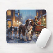 Engelse Springer Spaniel Kerst Seizoen Muismat (Met muis)