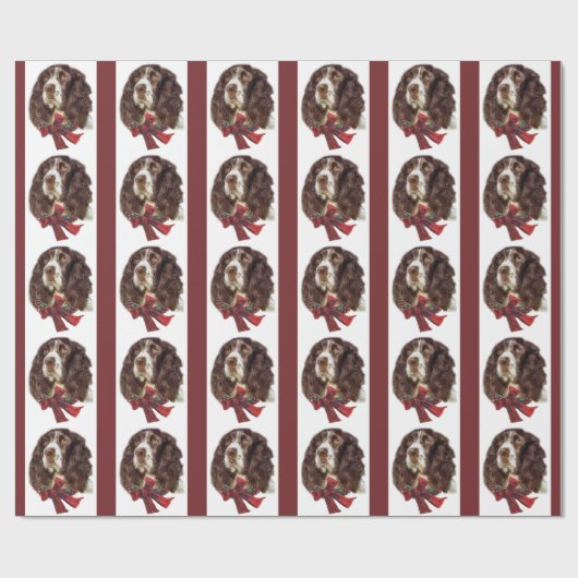 Engelse Springer Spaniel Kerstmis Cadeaupapier (Vlak)