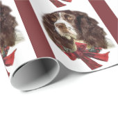 Engelse Springer Spaniel Kerstmis Cadeaupapier (Rol Hoek)