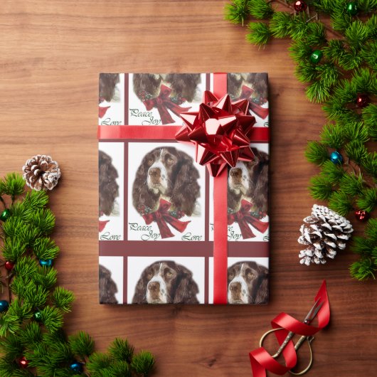 Engelse Springer Spaniel Kerstmis Cadeaupapier (Feestdagen Geschenken)